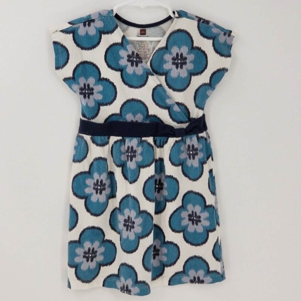 Tea Collection Large Flower Print Dress Size 4T